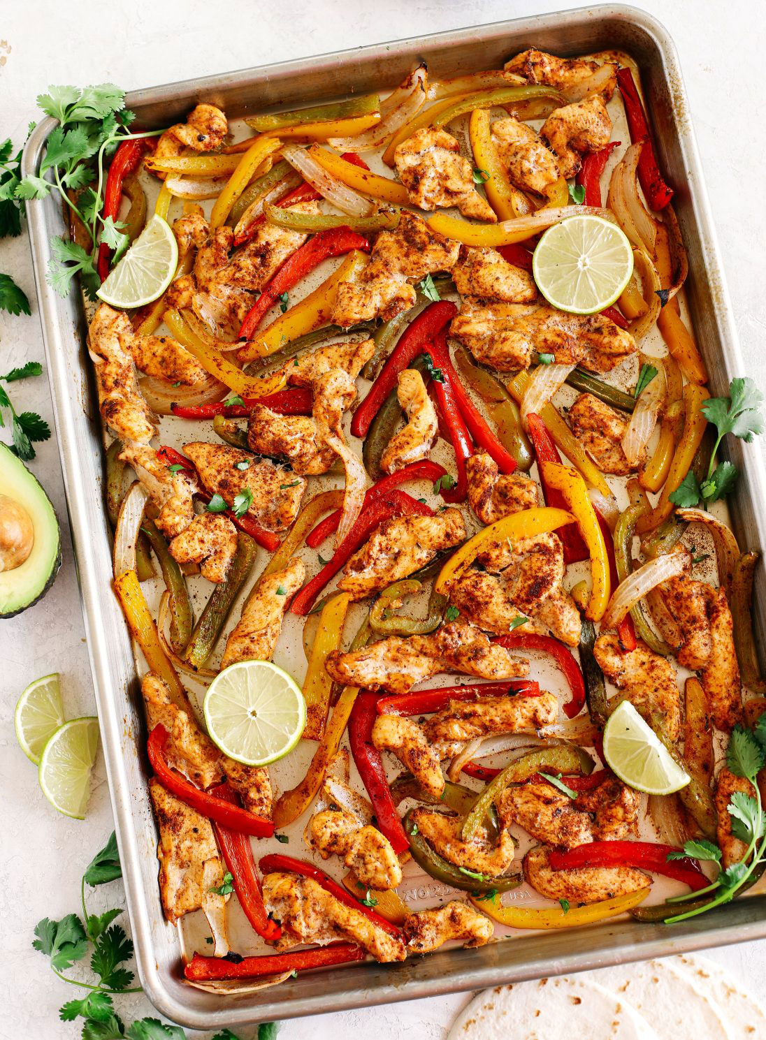 Fajitas de pollo horneado