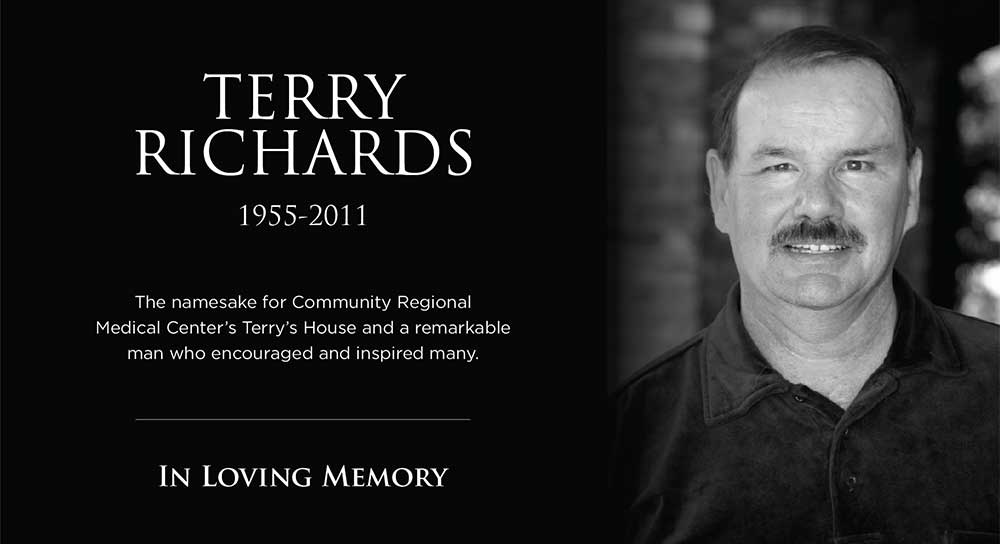 A memorial photo of Terry Richards