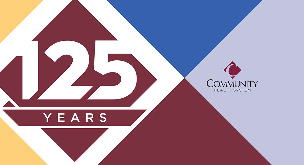 Graphic with Community Health System's logo and "125 years"