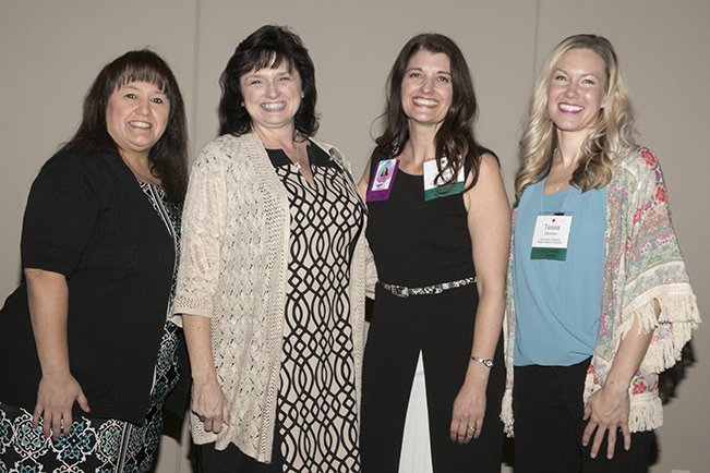 The Marilyn Hawkins Nursing Leadership Scholarship winners gathered after the event.