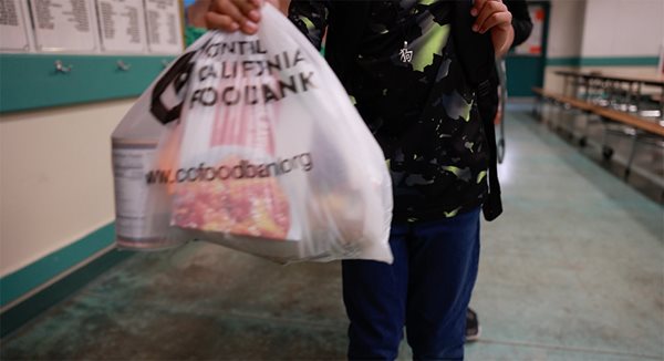 Close-up of a bag of food