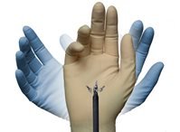 Close-up of hand with EndoWrist Instruments