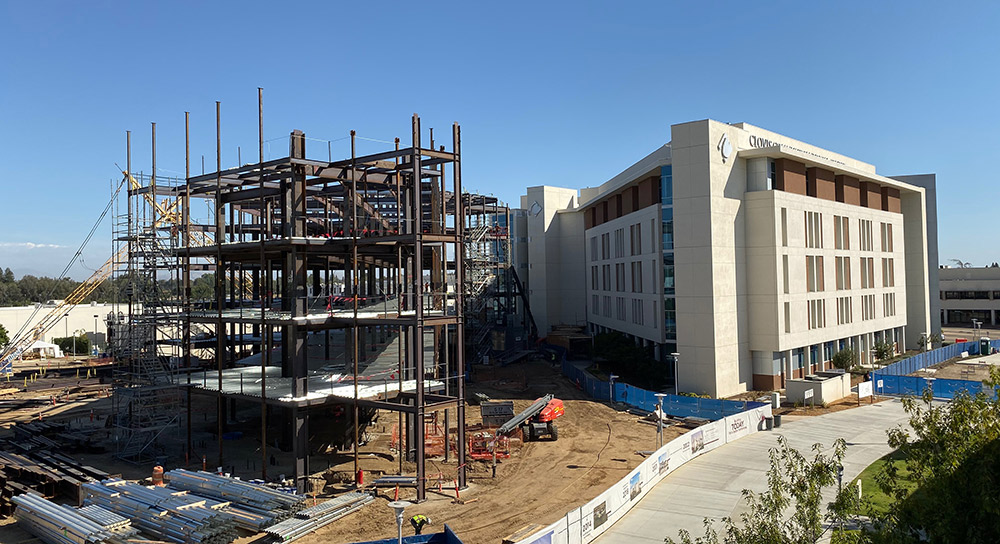 Construction is shown on the Clovis Community campus