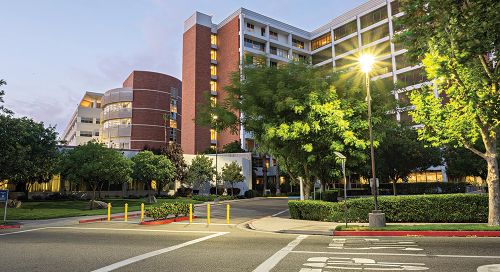An exterior shot of Community Regional hospital