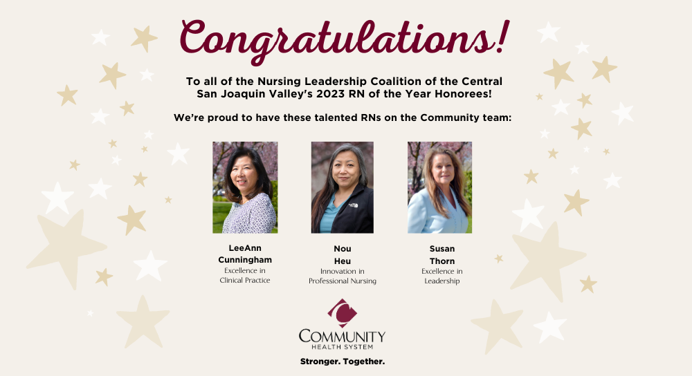 Community Medical Centers Community nurses honored as top