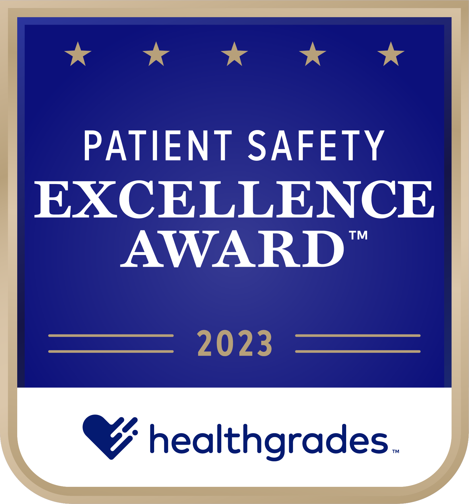 Nombrado por Healthgrades® entre el 10% superior del país por la seguridad del paciente en 2023