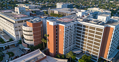 Community Regional Medical Center exterior drone shot