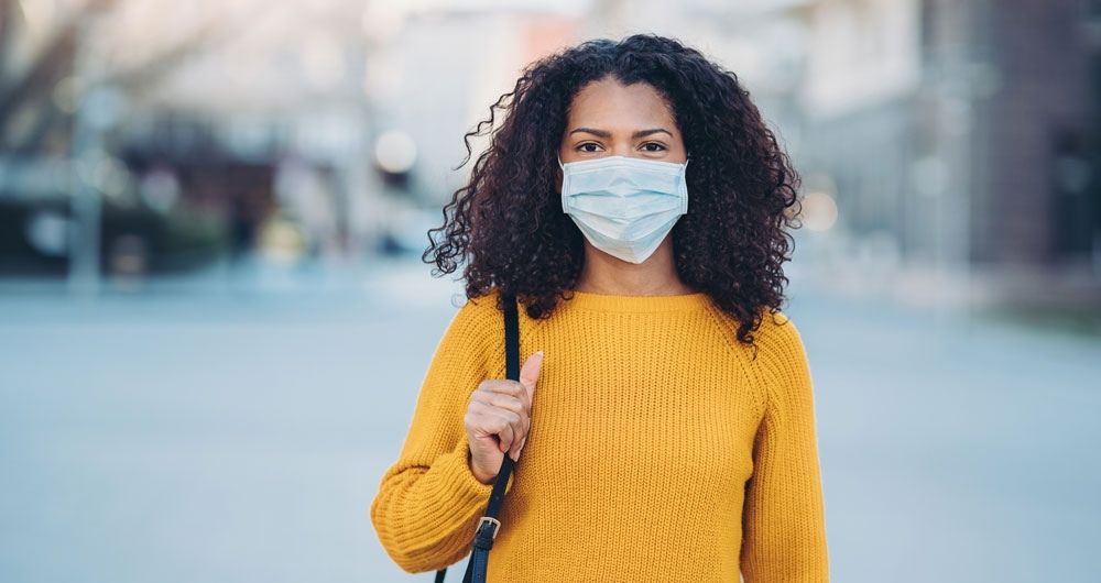 2 masks + 6 feet apart = stop the spread of COVID-19
